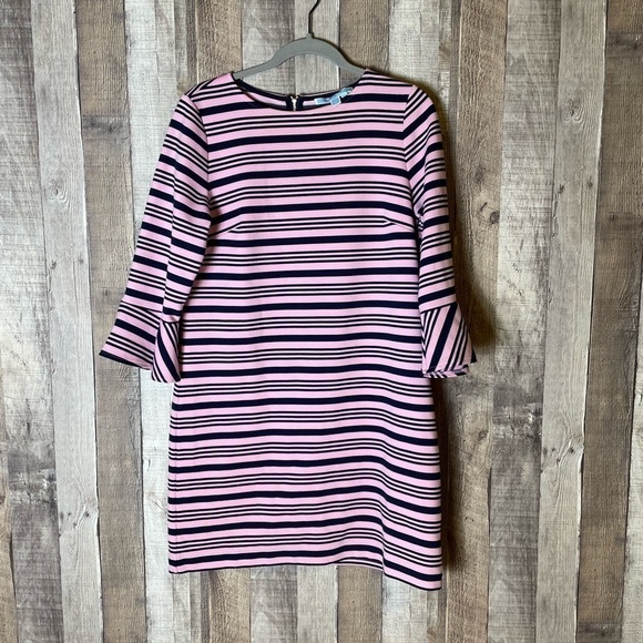 Draper James Ottoman Stripe Knit Dress Pink & Navy - Picture 3 of 10